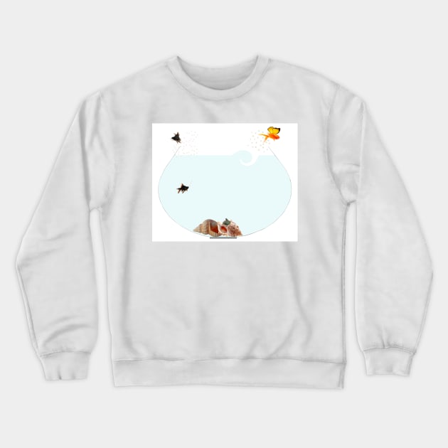 A Fish Can Dream Crewneck Sweatshirt by KareAnnArt